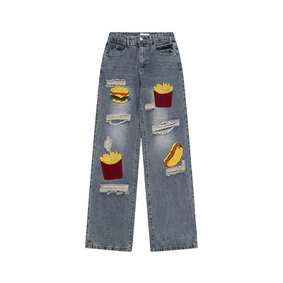 Pantalones Vaqueros Rotos Oversized de Pierna Recta Ancha para Mujer - Image 27