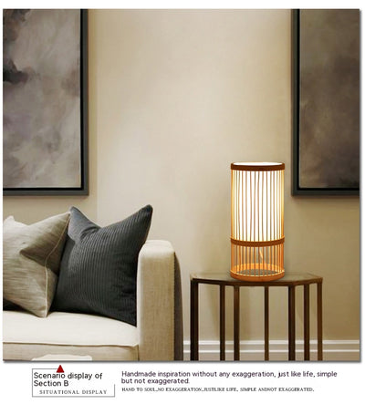 Lámpara Mesita de Noche Estilo Nórdico en Madera Maciza - Image 36