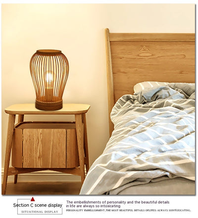 Lámpara Mesita de Noche Estilo Nórdico en Madera Maciza - Image 38