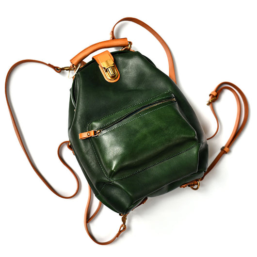 Mochila Retro de Cuero Genuino para Jóvenes - Estilo Artístico - Image 7
