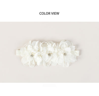 Diadema Infantil Estilo Coreano con Flores y Encaje - Image 9