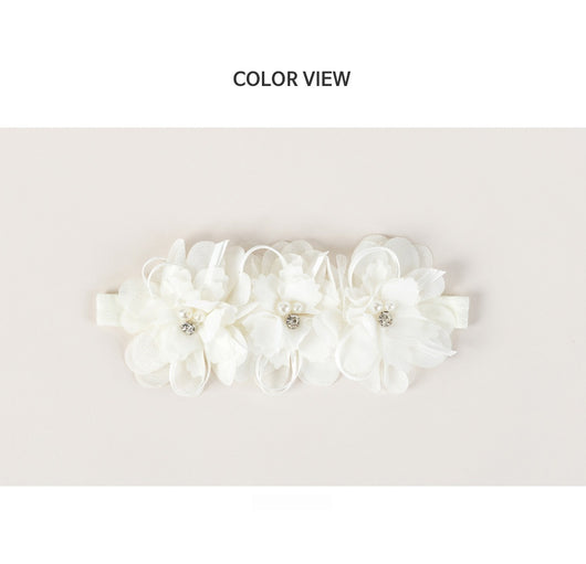 Diadema Infantil Estilo Coreano con Flores y Encaje - Image 9
