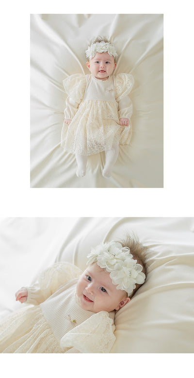 Diadema Infantil Estilo Coreano con Flores y Encaje - Image 10