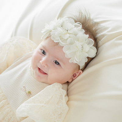 Diadema Infantil Estilo Coreano con Flores y Encaje - Image 11