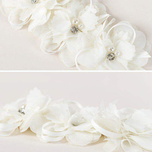Diadema Infantil Estilo Coreano con Flores y Encaje - Image 12