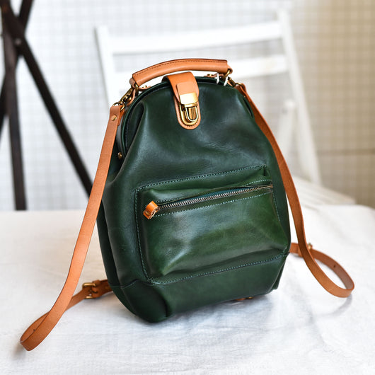 Mochila Retro de Cuero Genuino para Jóvenes - Estilo Artístico - Image 13