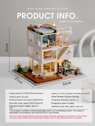 Casa de Madera Artesanal Montable con Techo Protector - Regalo Navideño Handmade - Image 17