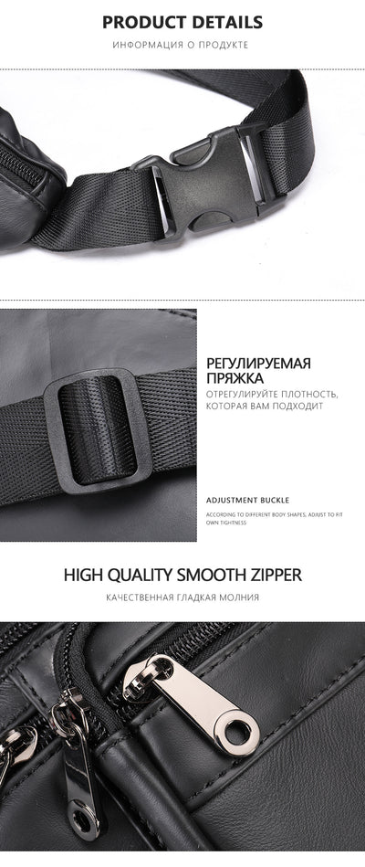 Bolsa Pecho Cuero Multifuncional para Hombre con Correa Cruzada - Image 19