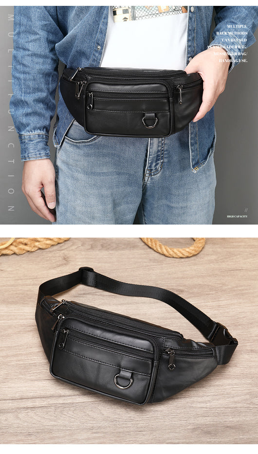 Bolsa Pecho Cuero Multifuncional para Hombre con Correa Cruzada - Image 20