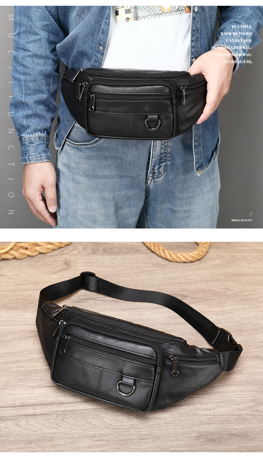 Bolsa Pecho Cuero Multifuncional para Hombre con Correa Cruzada - Image 25