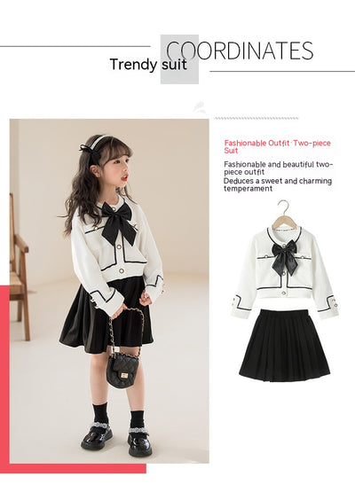 Conjunto de Dos Piezas con Falda Plisada de Textura Waffle para Niñas - Image 10
