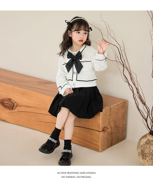 Conjunto de Dos Piezas con Falda Plisada de Textura Waffle para Niñas - Image 11