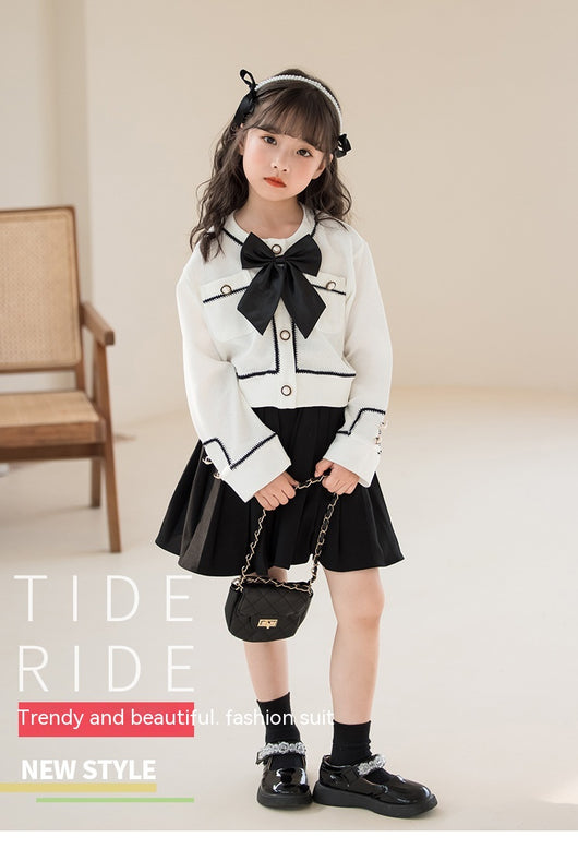 Conjunto de Dos Piezas con Falda Plisada de Textura Waffle para Niñas - Image 14
