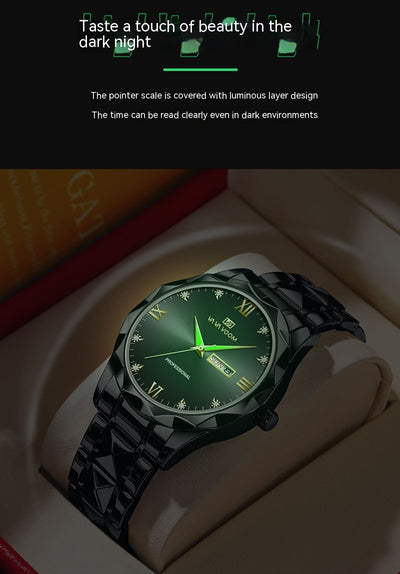 Reloj de Acero Tungsteno Resistente al Agua con Doble Calendario - Image 21