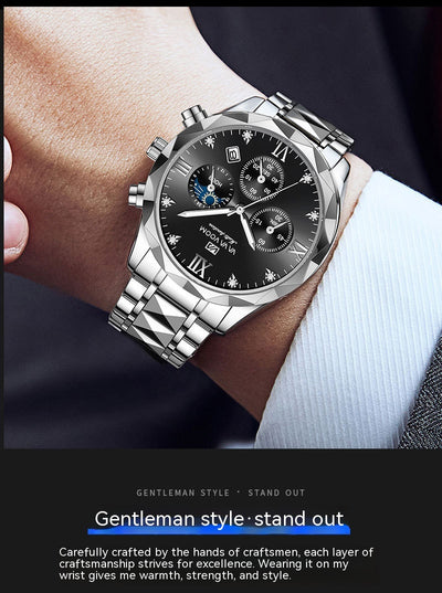 Reloj de Acero Tungsteno Resistente al Agua con Doble Calendario - Image 29