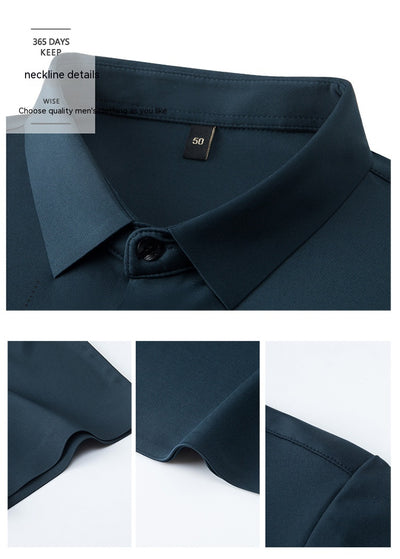 Camisa Ejecutiva de Manga Corta sin Costuras - Comodidad Profesional - Image 14