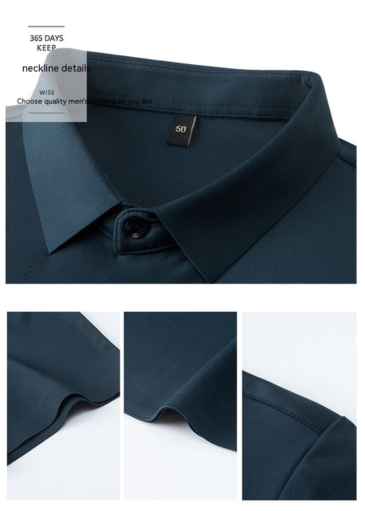 Camisa Ejecutiva de Manga Corta sin Costuras - Comodidad Profesional - Image 14