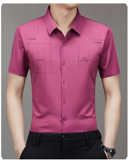 Camisa Ejecutiva de Manga Corta sin Costuras - Comodidad Profesional - Image 16