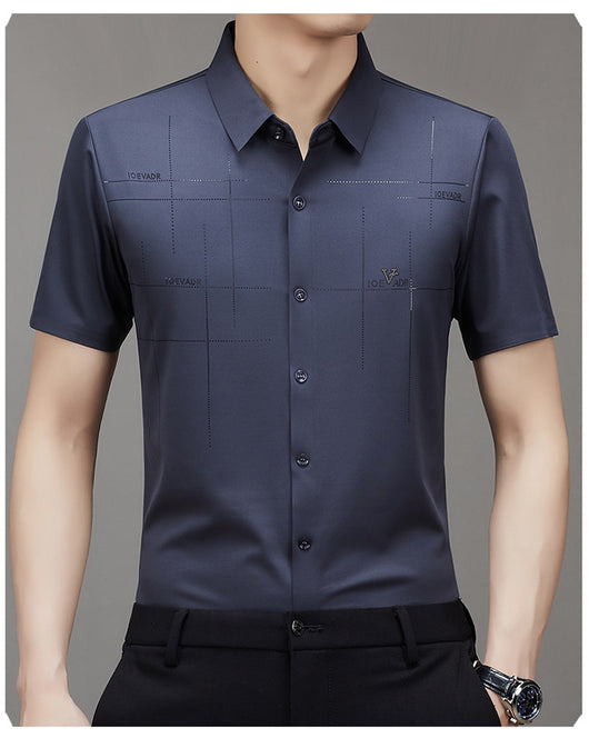 Camisa Ejecutiva de Manga Corta sin Costuras - Comodidad Profesional - Image 20