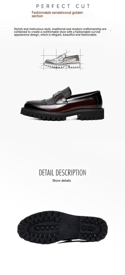 Zapatos de Cuero Artesanal con Detalles Texturizados para Hombre - Image 9