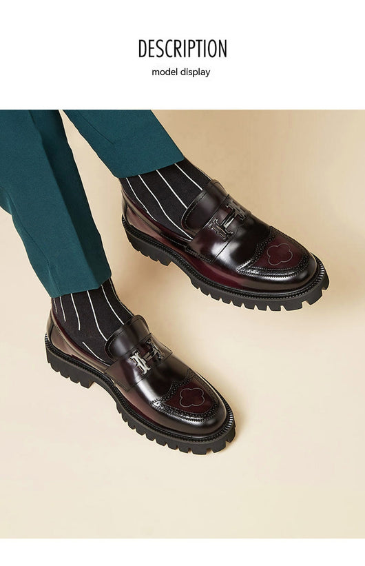 Zapatos de Cuero Artesanal con Detalles Texturizados para Hombre - Image 10