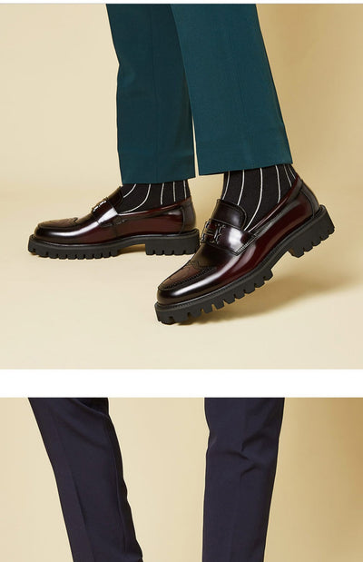 Zapatos de Cuero Artesanal con Detalles Texturizados para Hombre - Image 11
