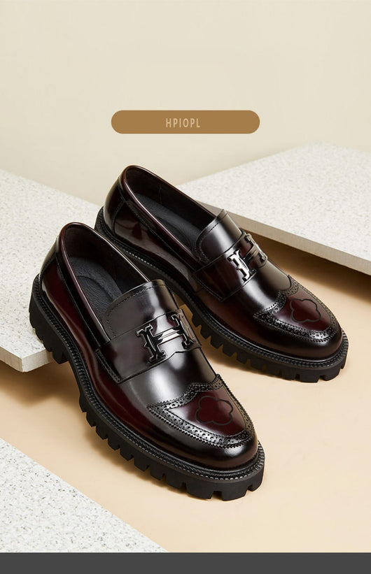 Zapatos de Cuero Artesanal con Detalles Texturizados para Hombre - Image 13