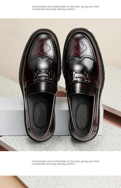 Zapatos de Cuero Artesanal con Detalles Texturizados para Hombre - Image 18