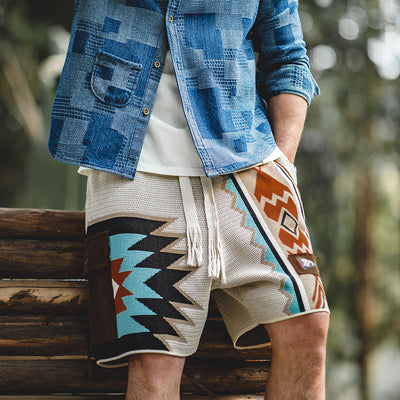 Shorts Tejidos Estilo Navajo Retro Americano - Image 9