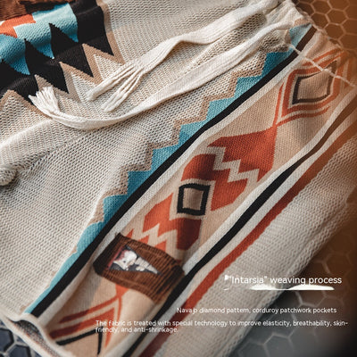 Shorts Tejidos Estilo Navajo Retro Americano - Image 10