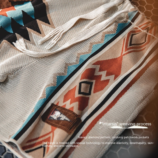 Shorts Tejidos Estilo Navajo Retro Americano - Image 10