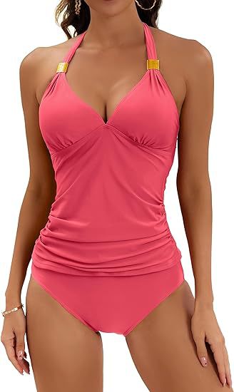 Bikini Dos Piezas Halter con Nudo y Abertura Lateral - Image 27