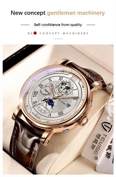 Reloj Automático Fases Lunares Resistente al Agua para Hombre - Image 23