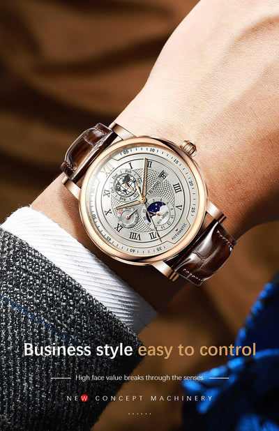 Reloj Automático Fases Lunares Resistente al Agua para Hombre - Image 25