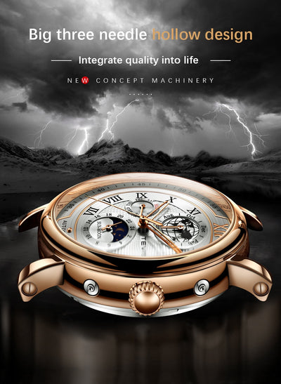 Reloj Automático Fases Lunares Resistente al Agua para Hombre - Image 33