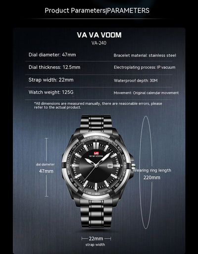 Reloj Deportivo de Acero Inoxidable con Esfera Luminosa - Image 40