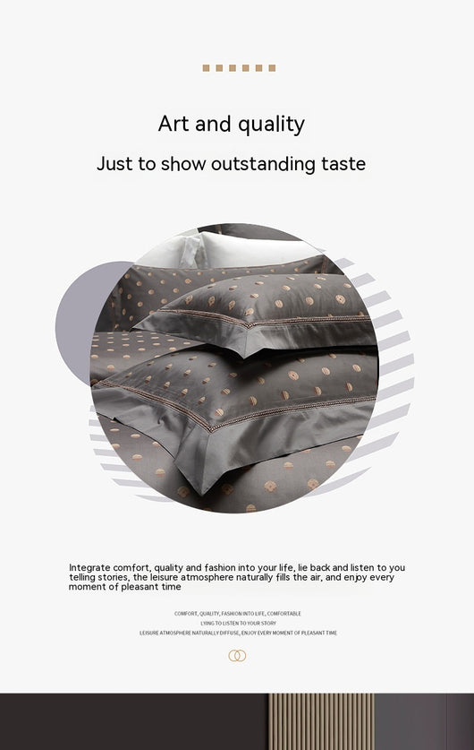 Juego de Cama Algodón Puro Jacquard Europeo 4 Piezas Lujo - Image 19