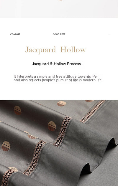 Juego de Cama Algodón Puro Jacquard Europeo 4 Piezas Lujo - Image 27