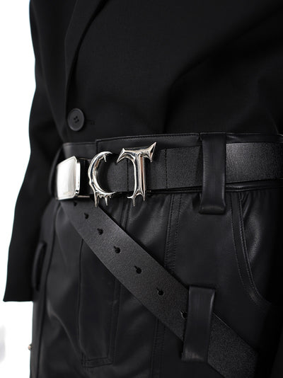 Cinturón Metálico Tridimensional con Costura Irregular - Diseño Trendy Unisex - Image 12
