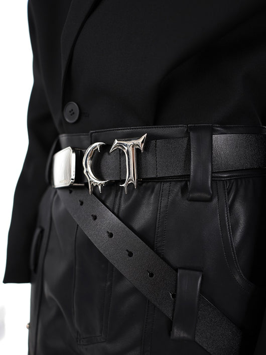 Cinturón Metálico Tridimensional con Costura Irregular - Diseño Trendy Unisex - Image 12