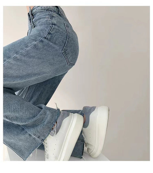 Pantalones Vaqueros de Cintura Alta con Diseño Irregular para Mujer - Image 18