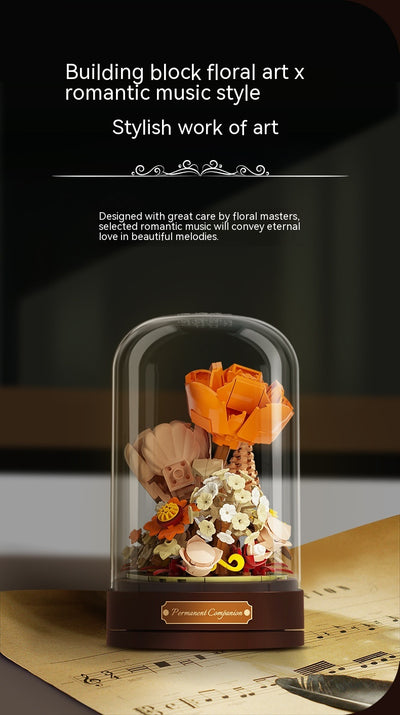 Caja de Música Flores con Bloques Constructores - Regalo Día de Enamorados - Image 19