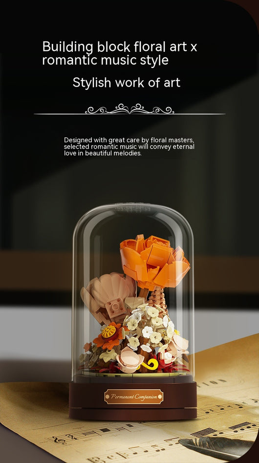 Caja de Música Flores con Bloques Constructores - Regalo Día de Enamorados - Image 19