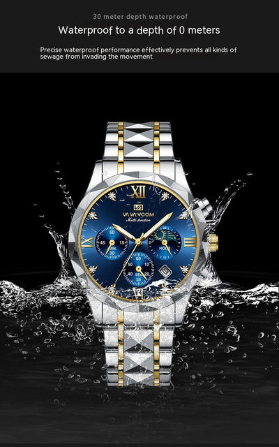 Reloj de Acero Tungsteno Resistente al Agua con Doble Calendario - Image 55