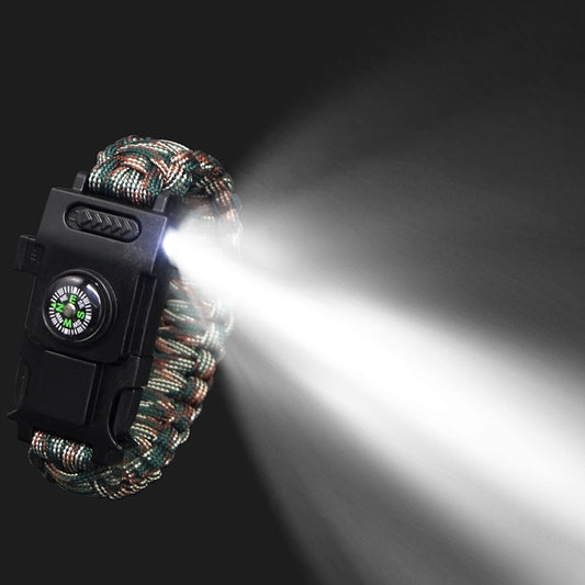 Reloj de Supervivencia Multifuncional LED Impermeable con Cordón Paracaídas