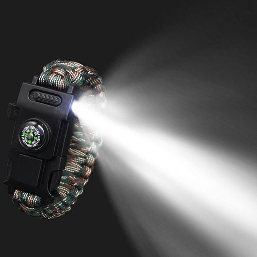 Reloj de Supervivencia Multifuncional LED Impermeable con Cordón Paracaídas
