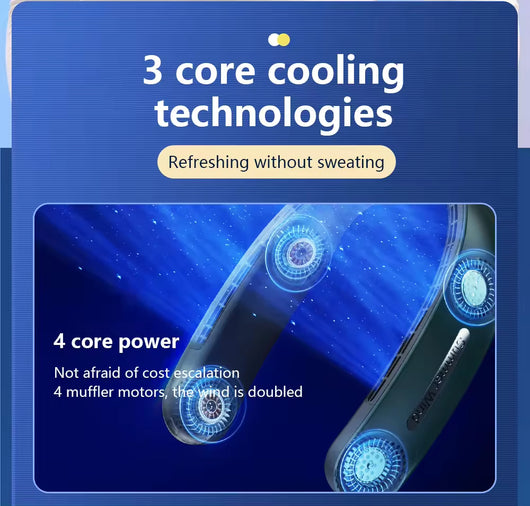 Ventilador Portátil sin Aspas con Cuello Colgante USB - Silencioso para Deportes - Image 21