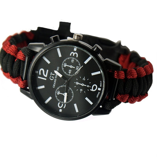 Reloj de Supervivencia Multifuncional LED Impermeable con Cordón Paracaídas - Image 32