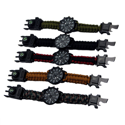 Reloj de Supervivencia Multifuncional LED Impermeable con Cordón Paracaídas - Image 37