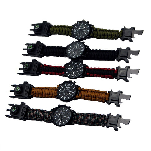 Reloj de Supervivencia Multifuncional LED Impermeable con Cordón Paracaídas - Image 37